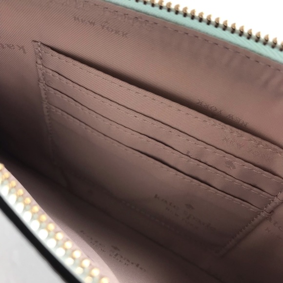 Kate Spade Baby Aqua Blue Wristlet Pouch purse - Picture 4 of 6